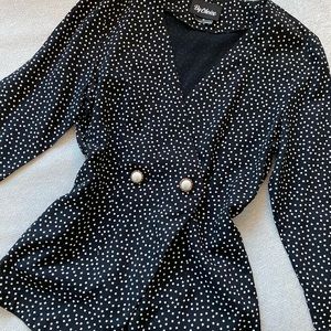 Vintage polka-dot wrap blouse/blazer